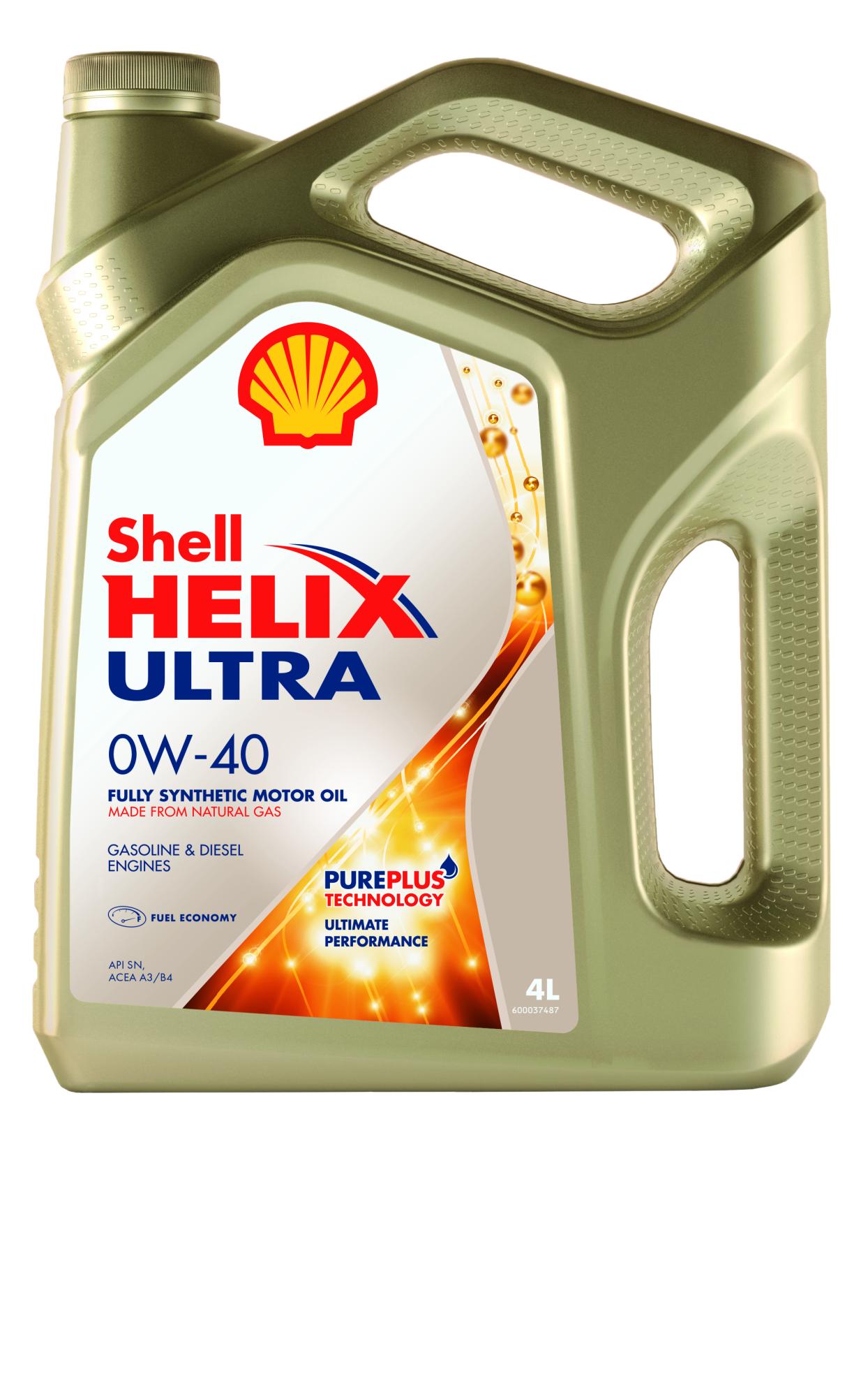 Масло моторное SHELL Helix Ultra 0w40 SN/CF 4л синтетическое